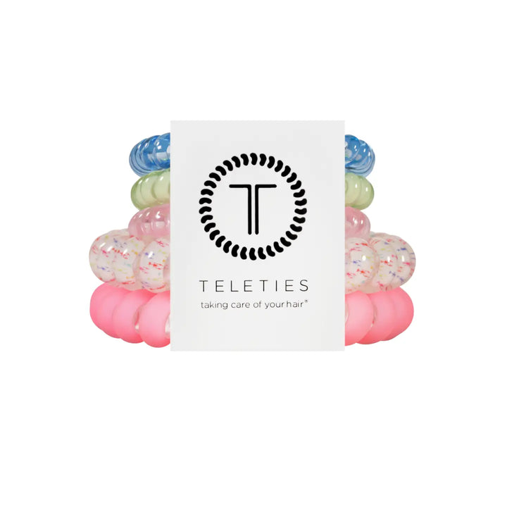 Teleties Hair Tie - Large and Small Band Pack of 5 - Pinch Me!