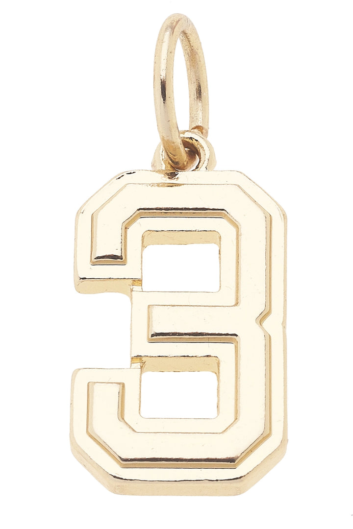 Number Charm in Shiny Gold By Canvas