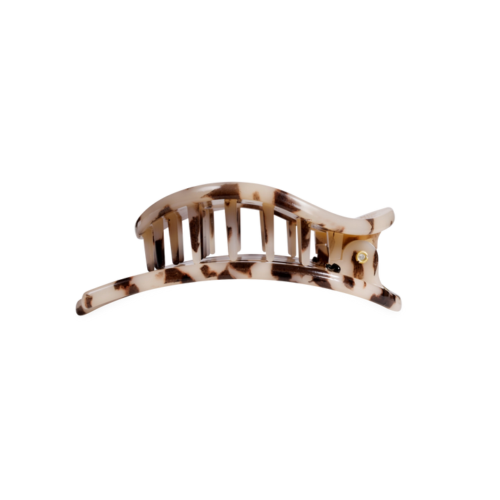 Medium Teleties Flat Open Circle Clip - Blonde Tortoise (Ships Next Week)