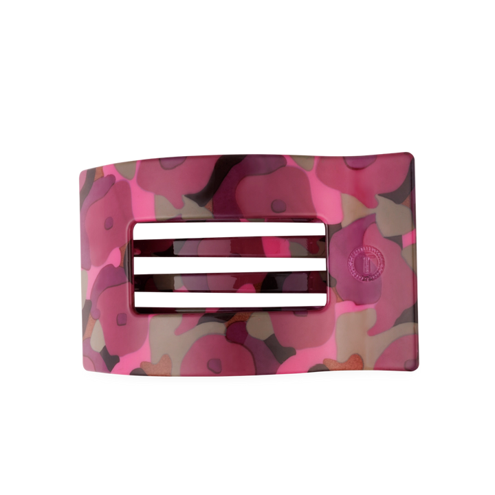Large Teleties Flat Rectangle Clip - Garden Glam