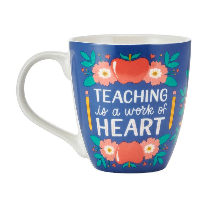 'Teaching Is A Work Of Heart' 18oz Mug