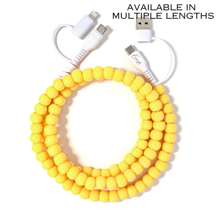 JULY PREORDER: Beaded Phone Charger Daisy by Erimish (Ships in 2-3 Weeks)