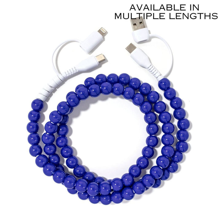 Beaded Phone Charger Blueberry by Erimish (SEPT ARRAY: Ships in 2-3 Weeks)
