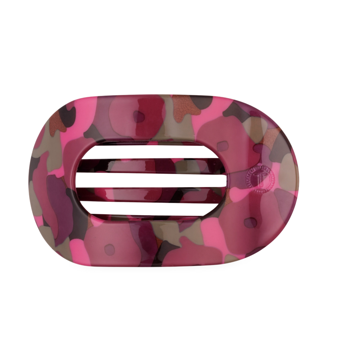 Large Teleties Flat Oval Clip - Garden Glam
