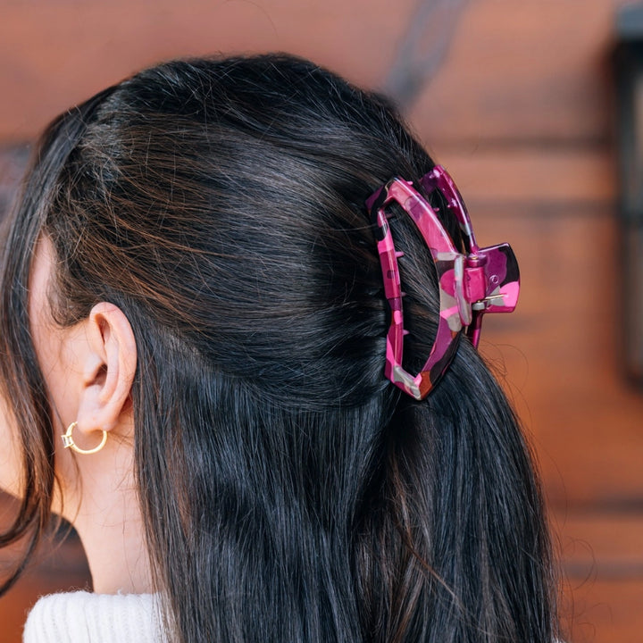 Medium Teleties Open Claw Clip - Garden Glam