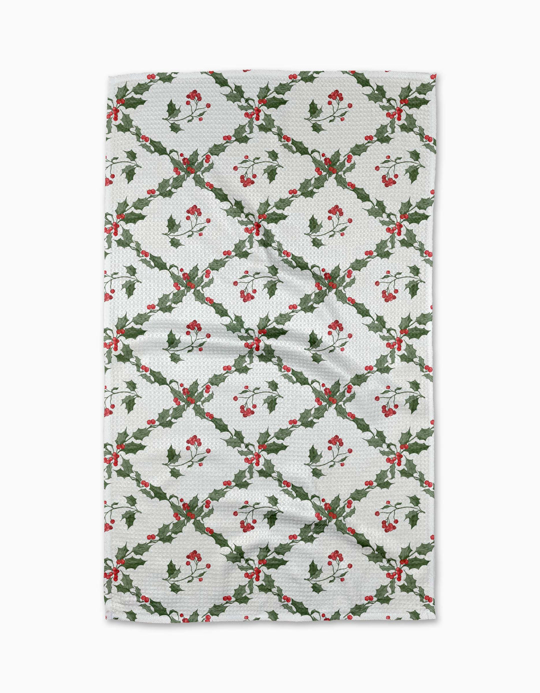 Christmas Lattice Tea Towel by Geometry