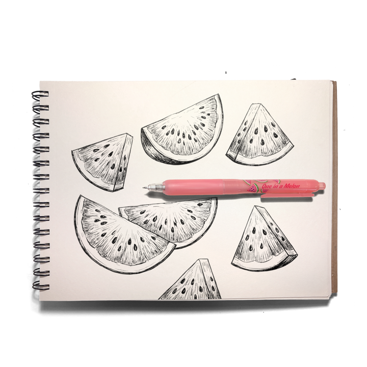 Fresh Squeezed Black Ink Scented Gel Pen - Watermelon