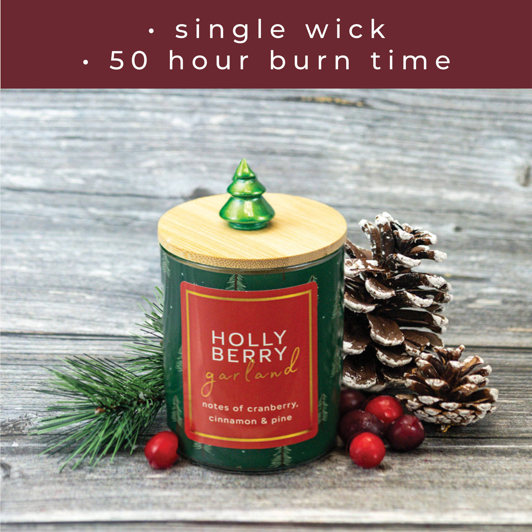 Holly Berry Garland 10oz Candle