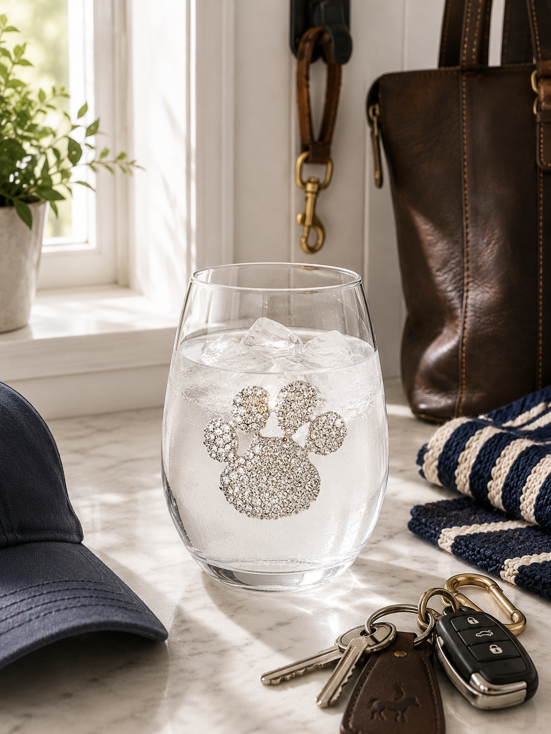 JUNE PREORDER: Paw Print Stemless by the Queens Jewels (Ships in 2-3 Weeks)