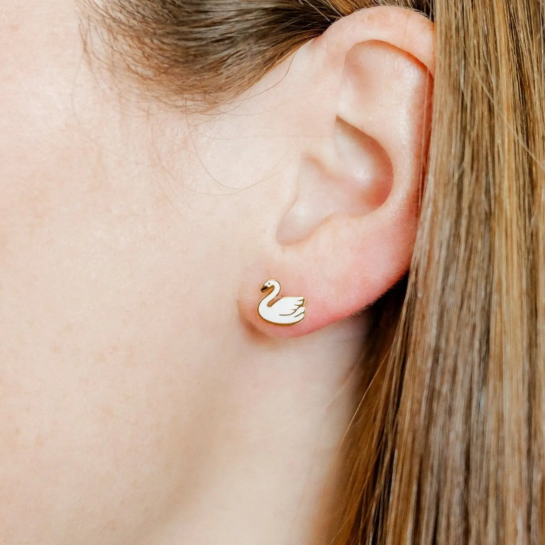 Screwback Stud Earrings - Swan By Linny Co