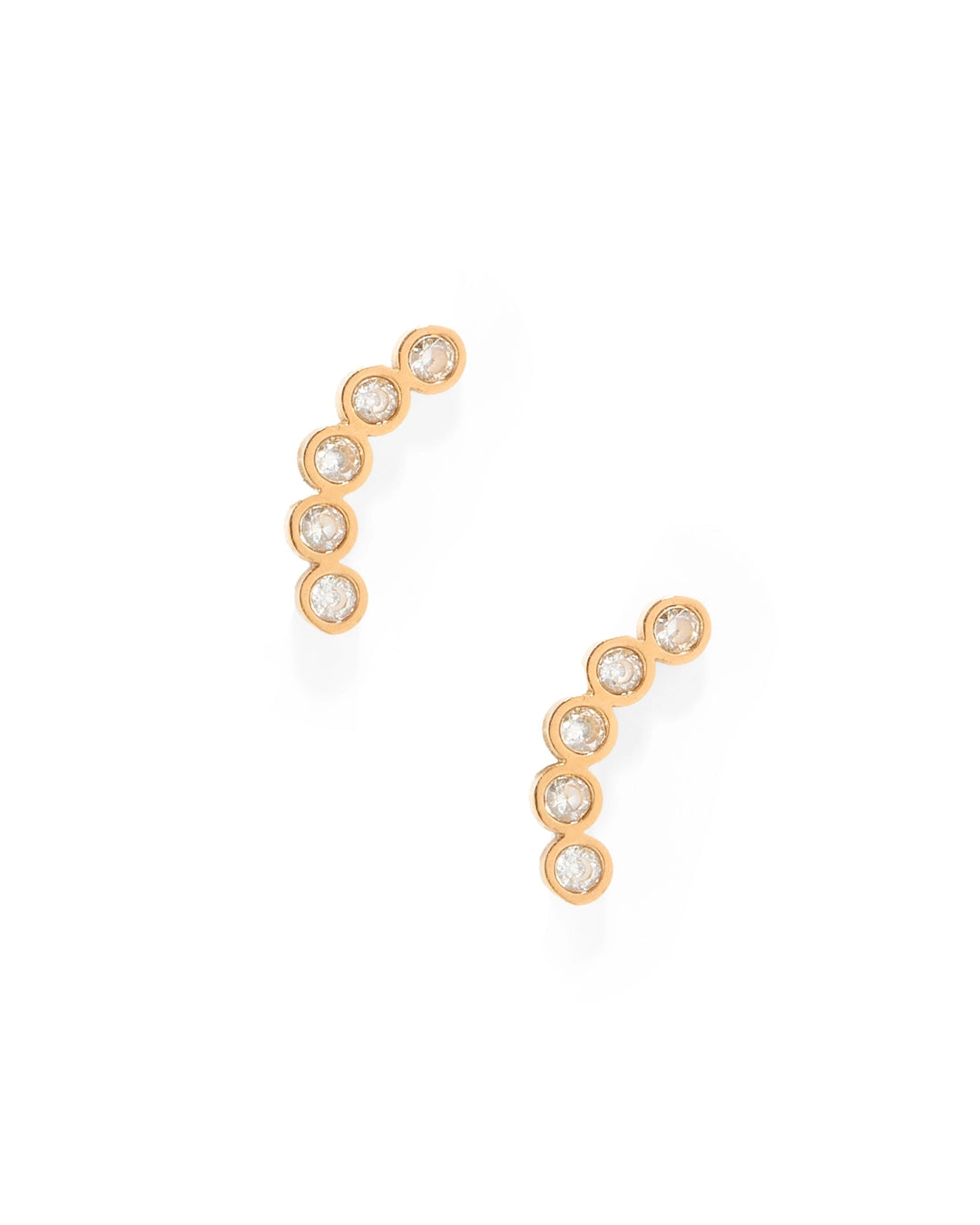 Screwback Stud Earrings - Abigail Sparkle Gold By Linny Co