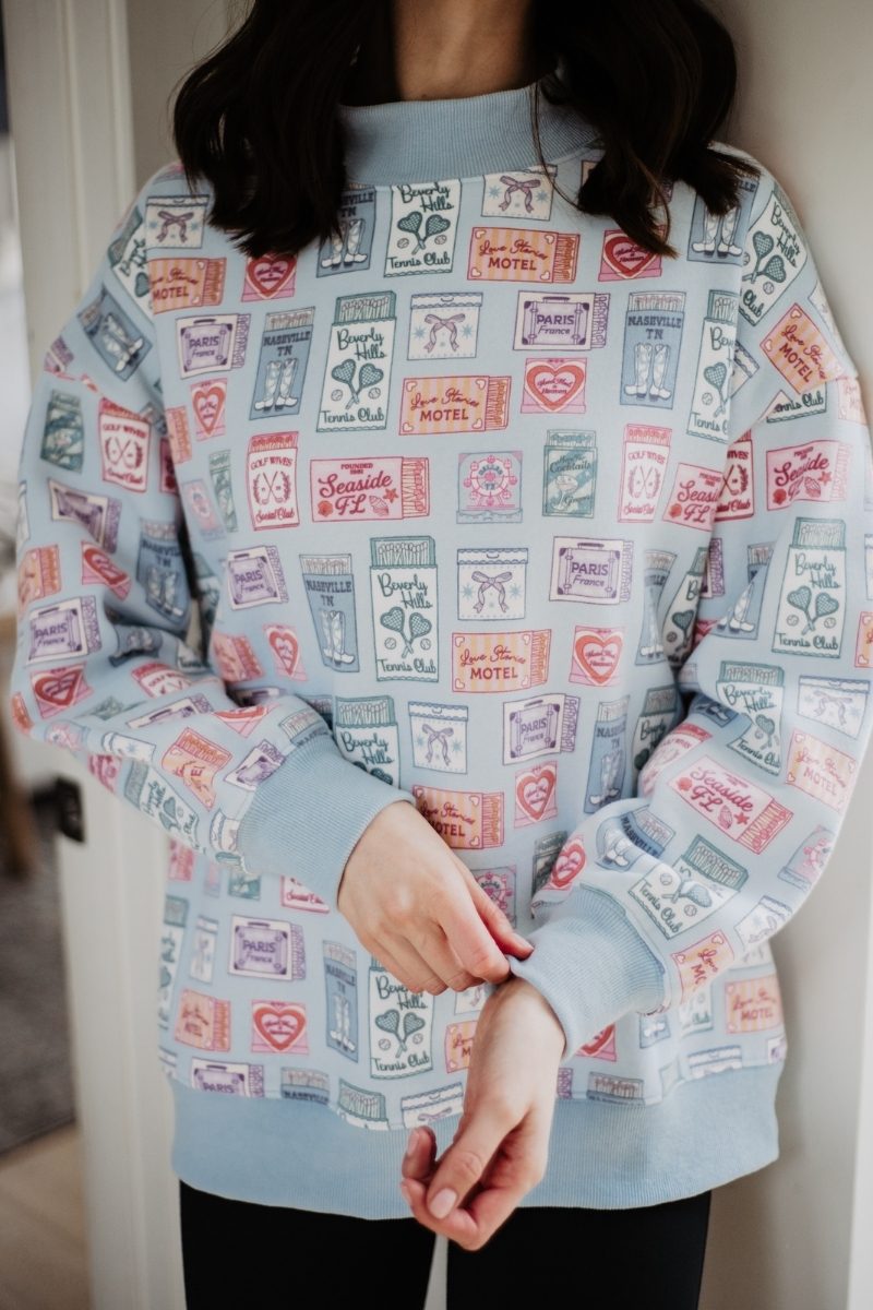 Traveling Matchbook All Over Sweatshirt by Katydid