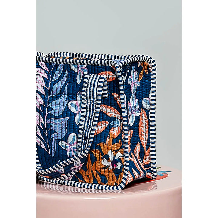 Essentials Mini Quilted Cube Bag - Navy Multi by POL