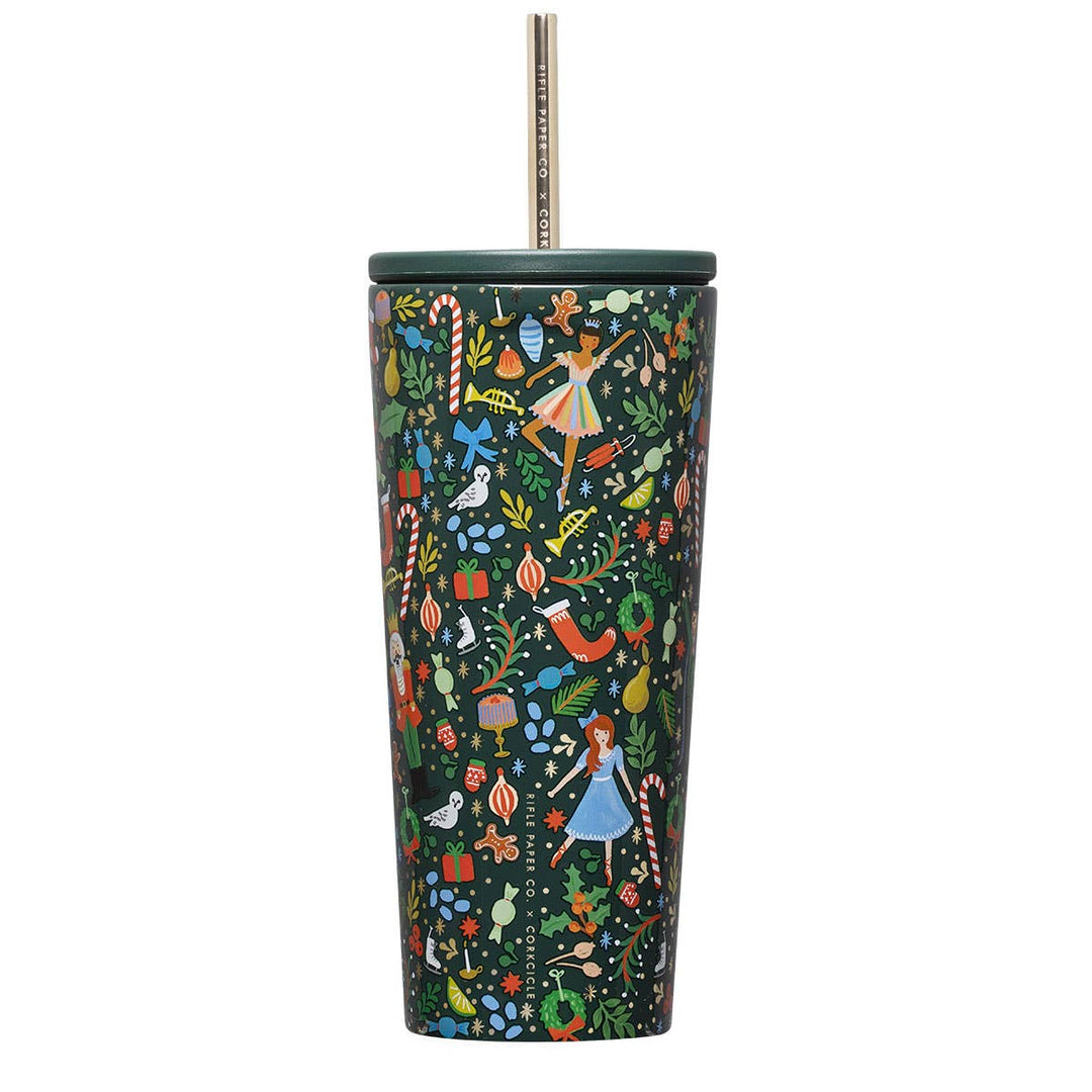 Nutcracker Green 24 oz Cold Cup by Corkcicle x Rifle Paper Co