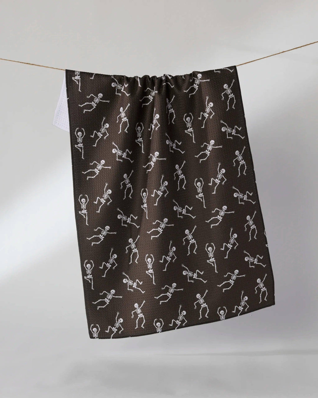 Bone Jamboree Brown Tea Towel by Geometry