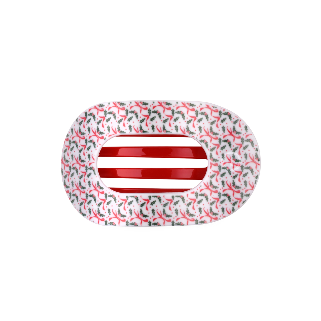 Medium Teleties Flat Oval Clip - Festive Feels (Ships in 1-2 Weeks)