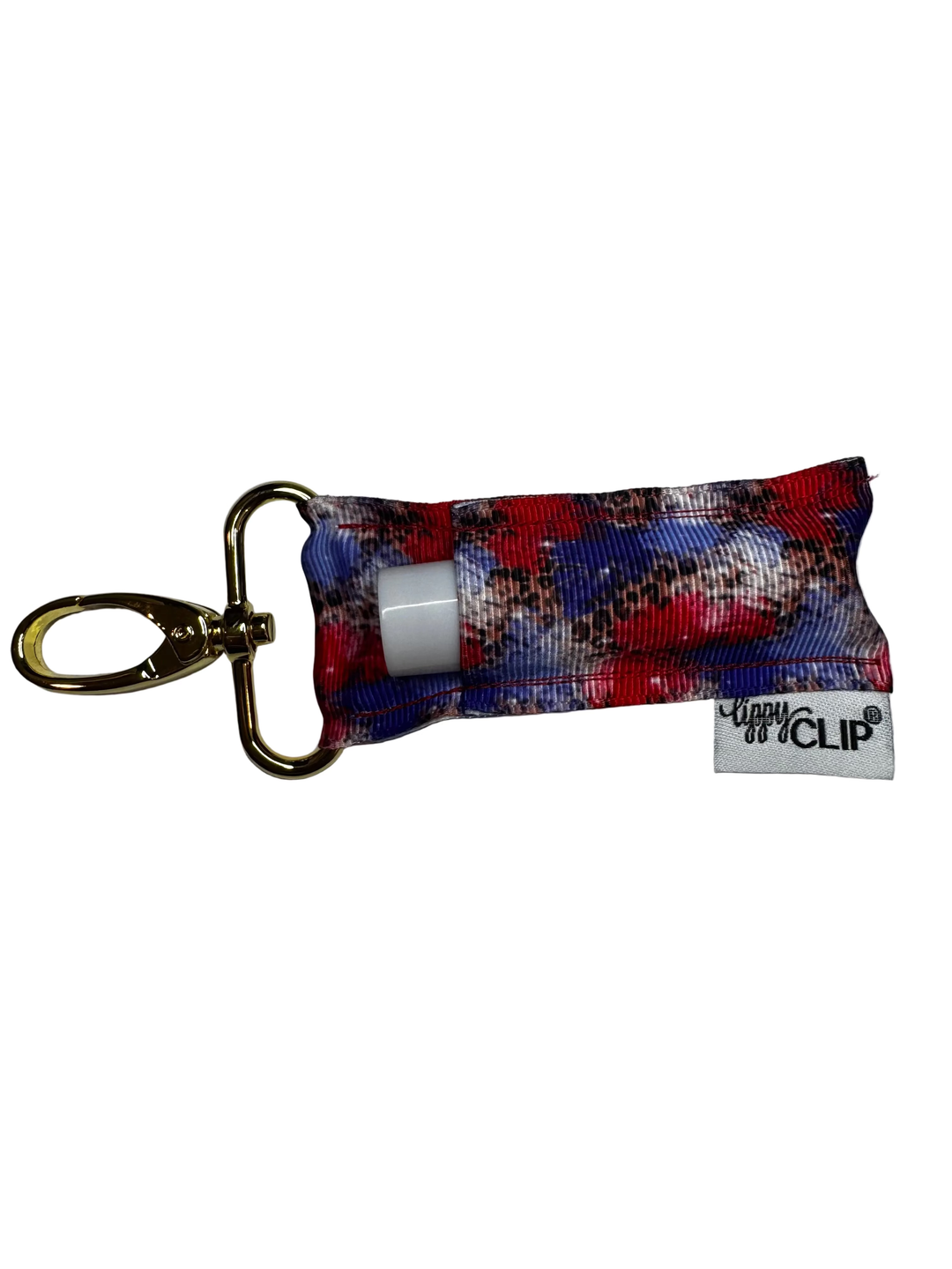 Patriotic Puffs on Leopard LippyClip® Lip Balm Holder (PREORDER: Ships in 2-3 Weeks)