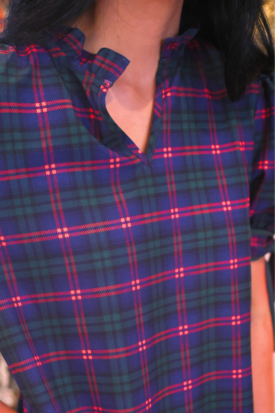 Evelyn Dress- Navy Plaid by Jess Lea (PREORDER: Ships in October)