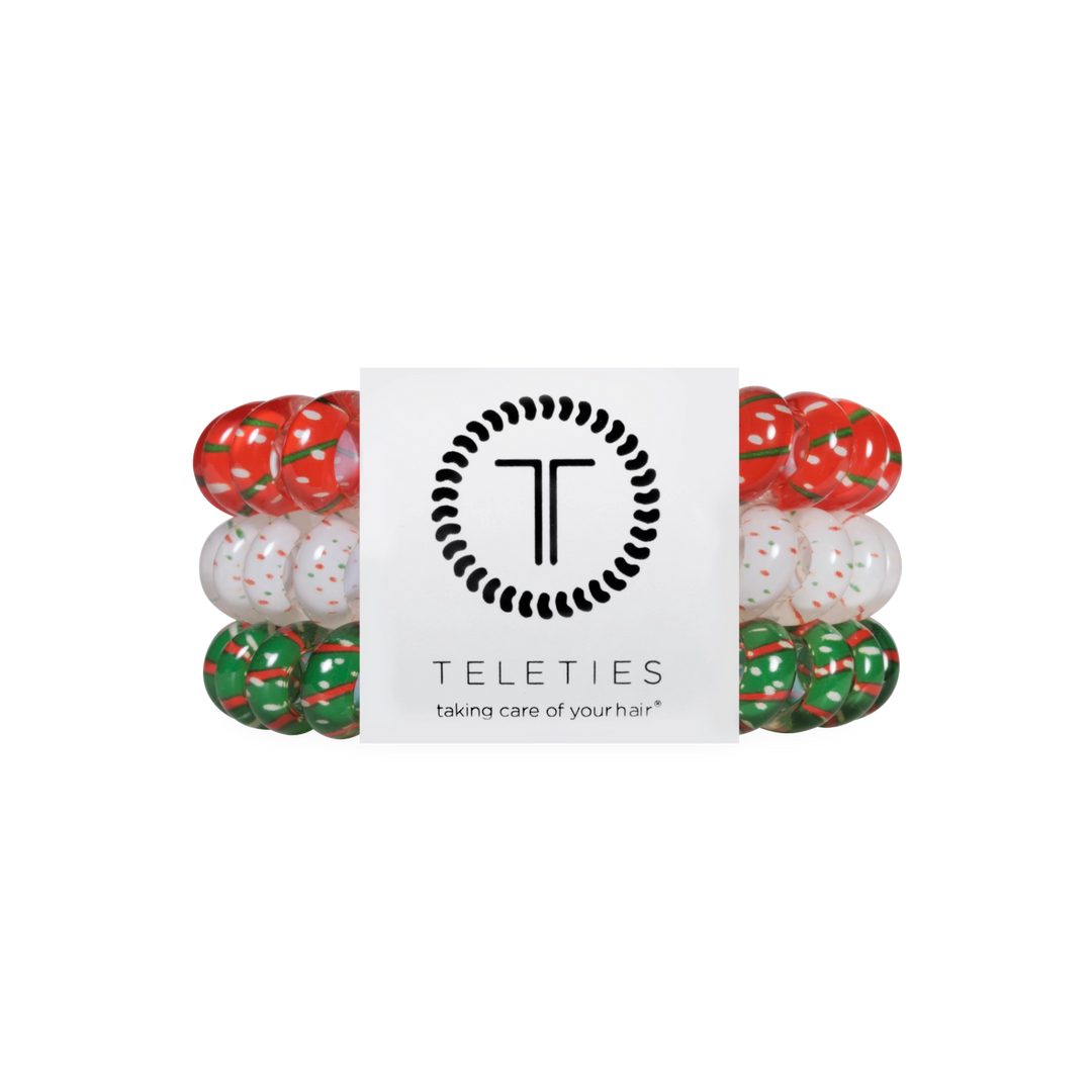 Teleties Hair Tie - Large Band Pack of 3 - Holiday Confetti (Ships in 1-2 Weeks)