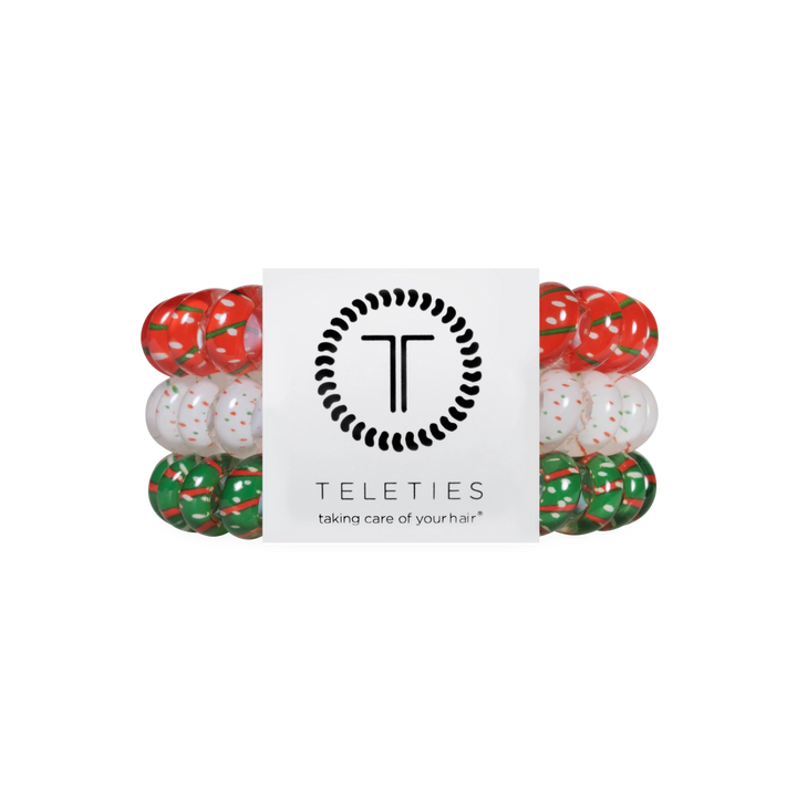 Teleties Hair Tie - Large Band Pack of 3 - Holiday Confetti (Ships in 1-2 Weeks)