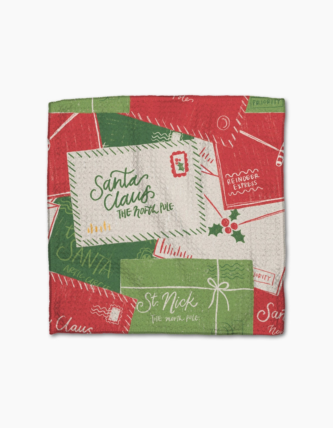 Christmas Letters Pile Dishcloth Set By Geometry