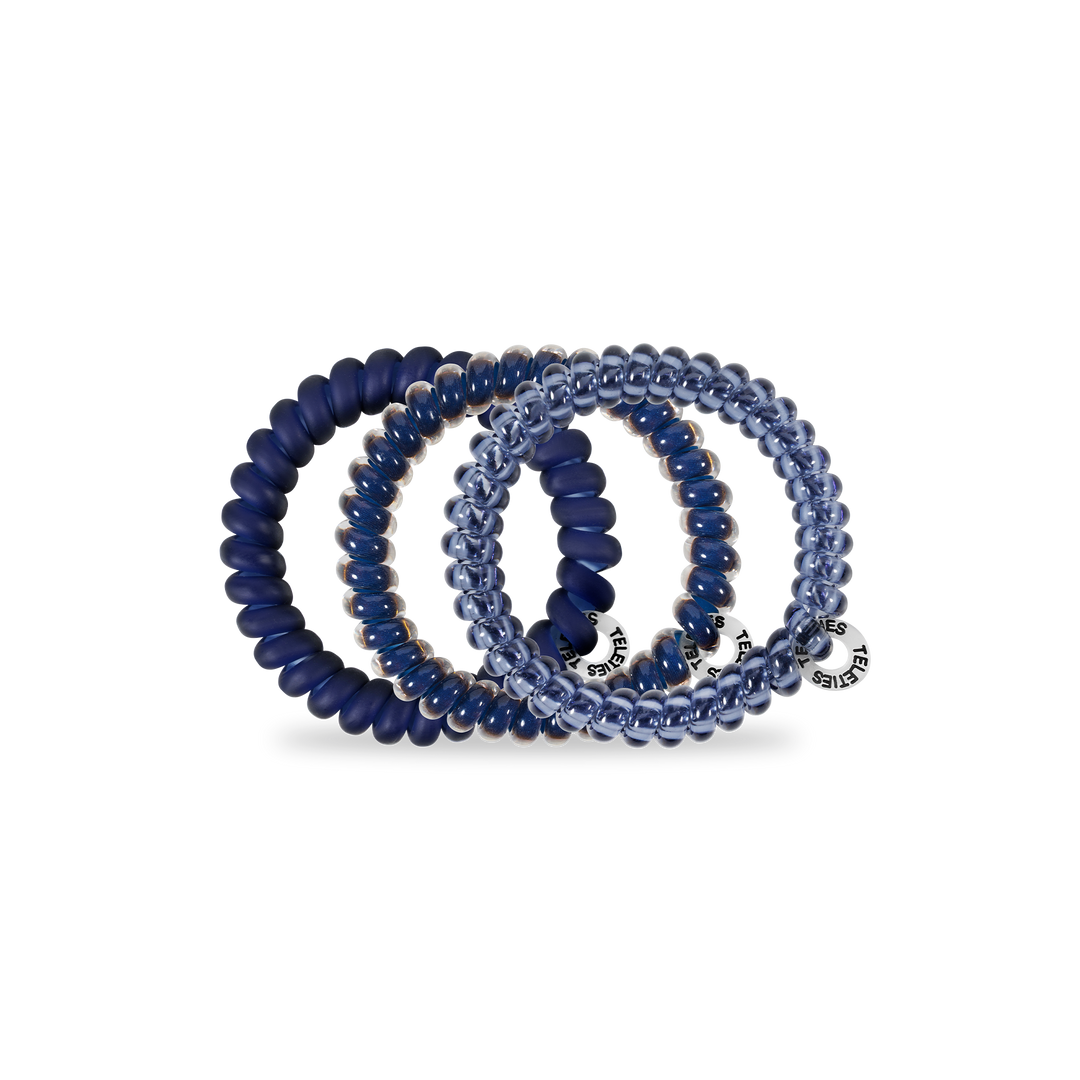Spiral Hair Coils Small Nightfall Navy Hair Ties by Teleties