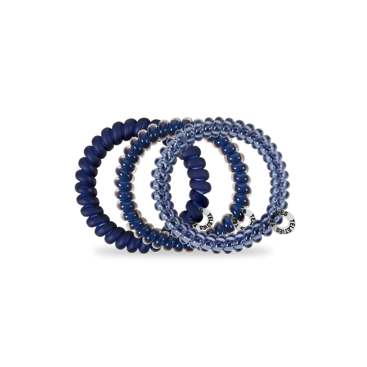 Spiral Hair Coils Small Nightfall Navy Hair Ties by Teleties