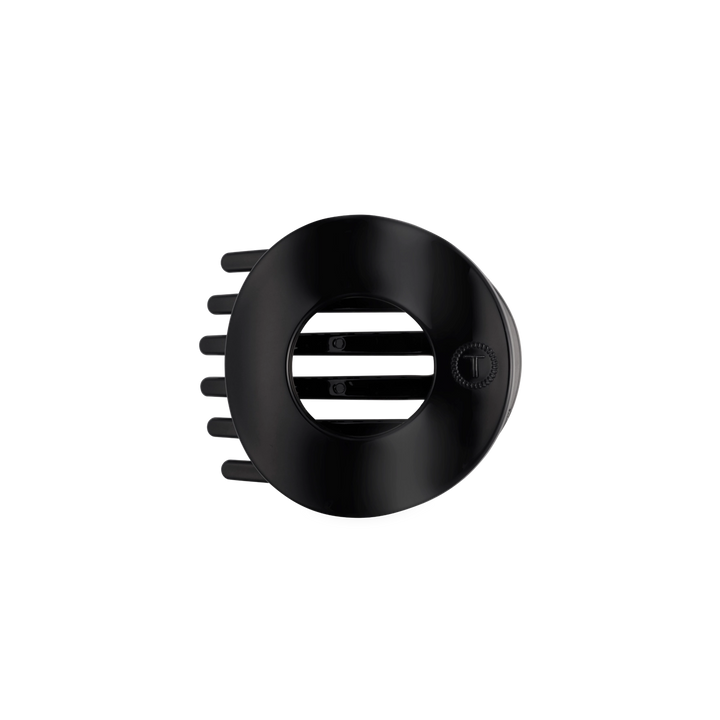 Medium Teleties Flat Open Circle Clip - Jet Black (Ships Next Week)