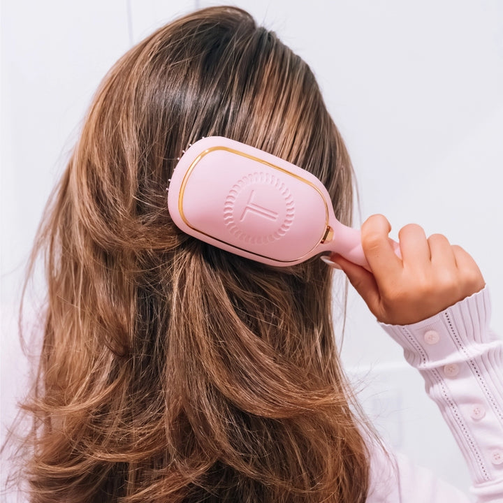 Bubblegum Pink Detangler Hair Brush for Medium Hair by Teleties (Ships Next Week)