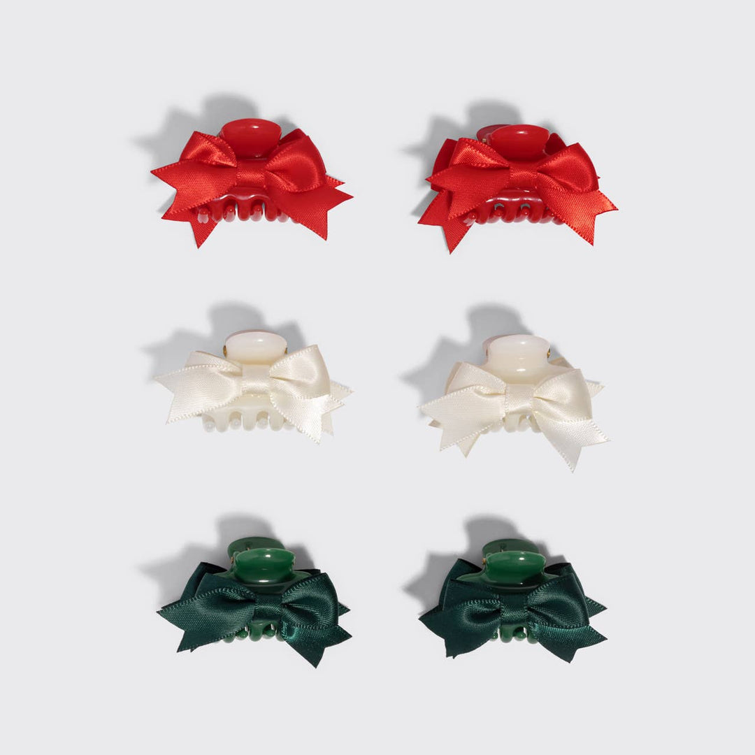 Mini Claw Clips 6pc Set - Holiday Squad