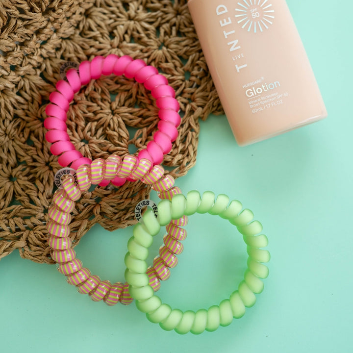 Teleties Hair Tie - Large Band Pack of 3 - Summer Crush