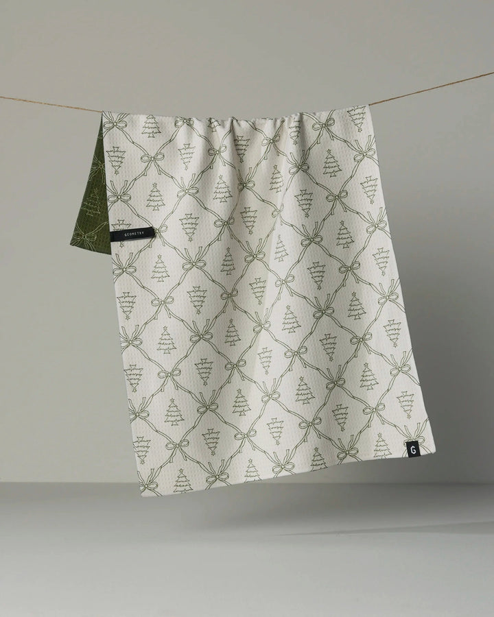 Cedar Bows Luxe Kitchen Towel by Geometry