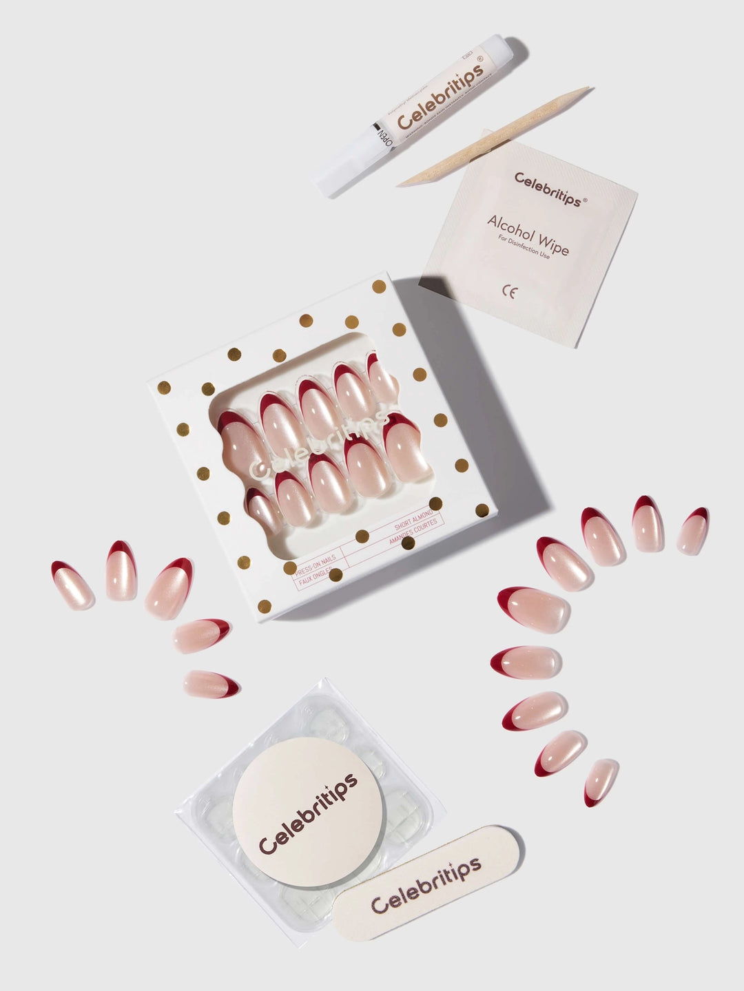 Rouge Crystal Press-On Nails by Celebritips