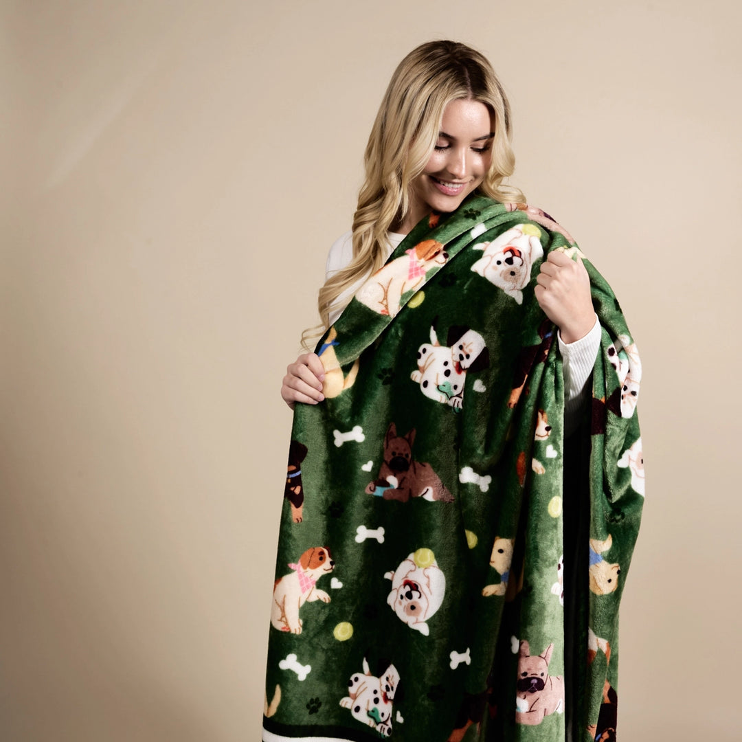 Snuggle Up Plush Blanket - Dog Days by The Darling Effect
