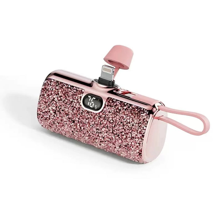5000 mAh USB-C Glitter Power Bank by Tech Trendz (Ships in 2-3 Weeks)