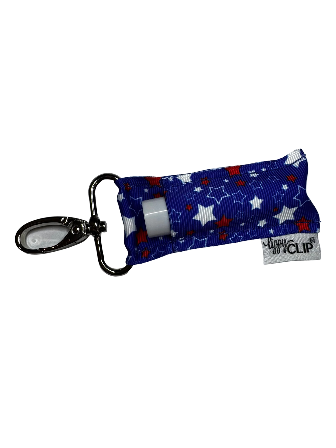 Patriotic Stars on Blue LippyClip® Lip Balm Holder (PREORDER: Ships in 2-3 Weeks)