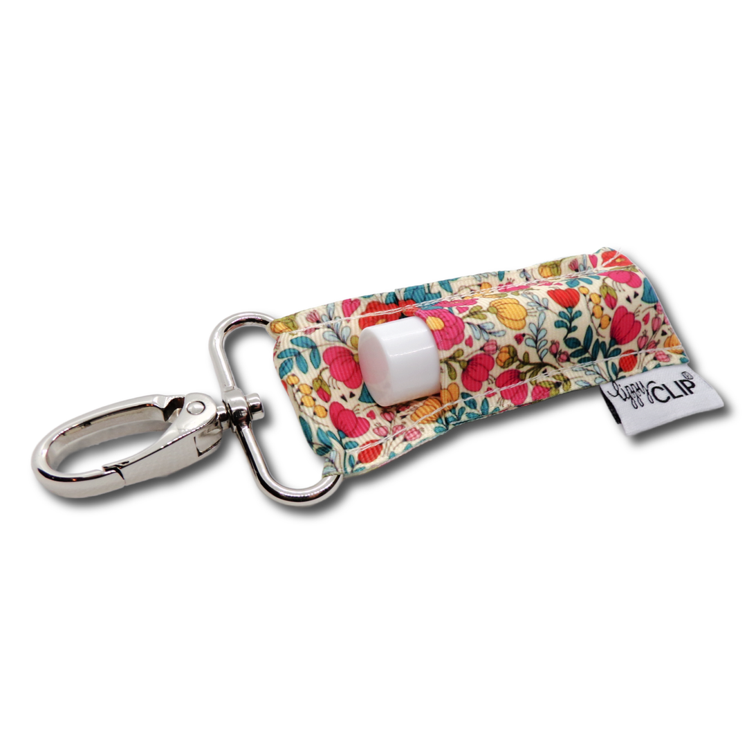 Ivory Floral LippyClip® Lip Balm Holder (PREORDER: Ships in 2-3 Weeks)