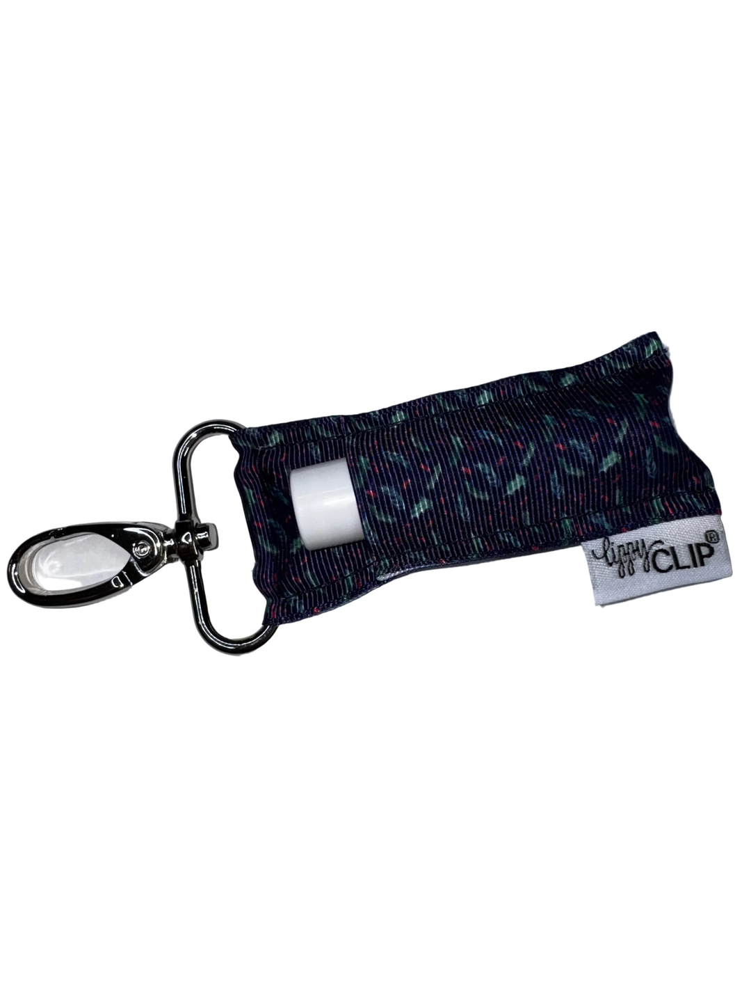 Christmas Holly on Blue LippyClip® Lip Balm Holder (PREORDER: Ships in 2-3 Weeks)