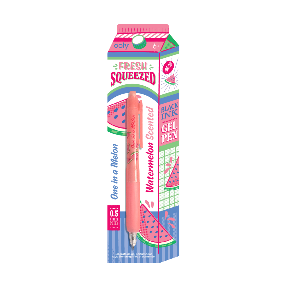 Fresh Squeezed Black Ink Scented Gel Pen - Watermelon