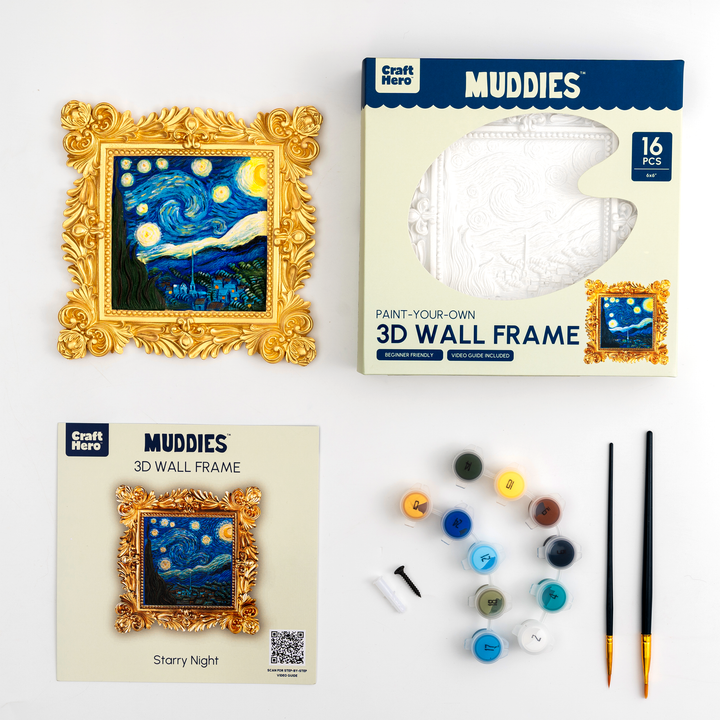 3D Wall Frame Painting Kit - Starry Night