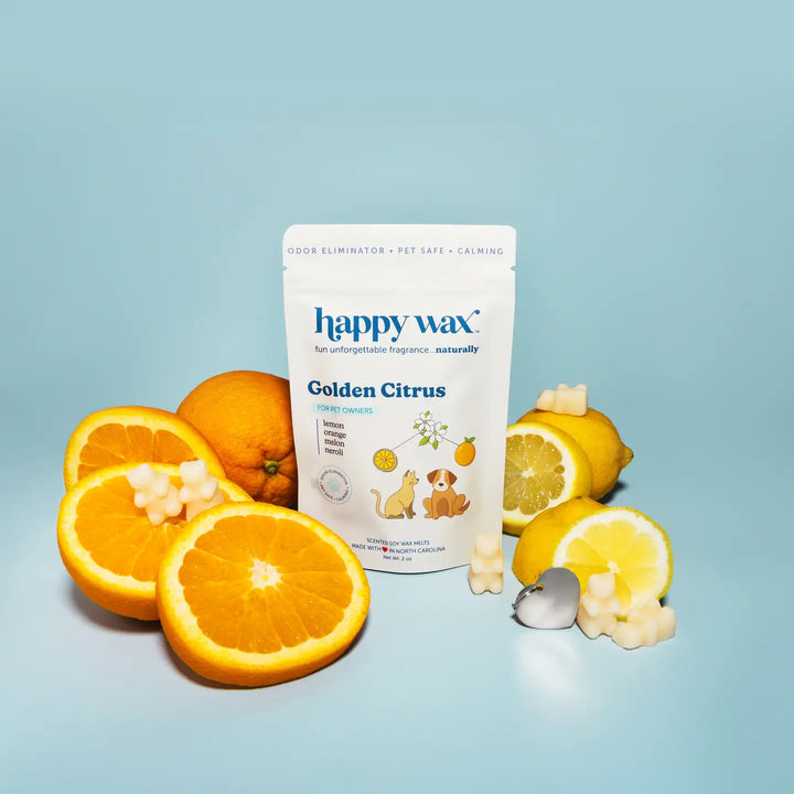 Happy Wax Soy Melts 2 Oz Bag - Golden Citrus Pet Odor Eliminator