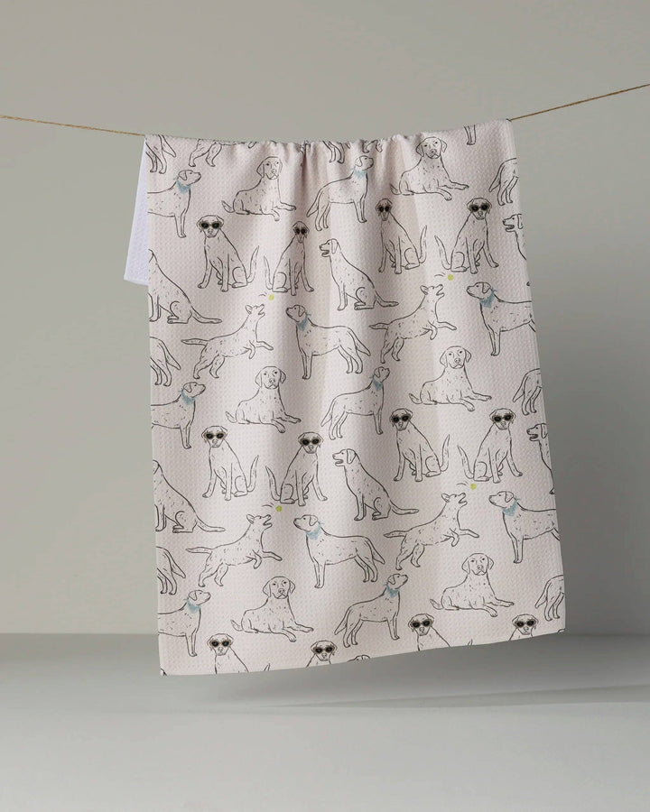 Lab Pack Tea Towel - Storm by Geometry