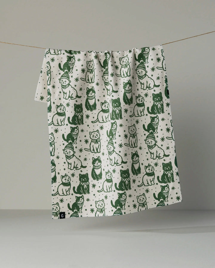 Cozy Kittens Luxe Kitchen Towel by Geometry