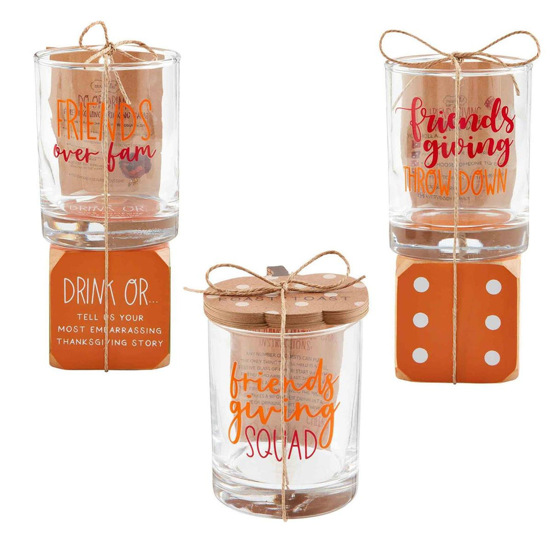 Friendsgiving Drinking Game Sets by Mud Pie