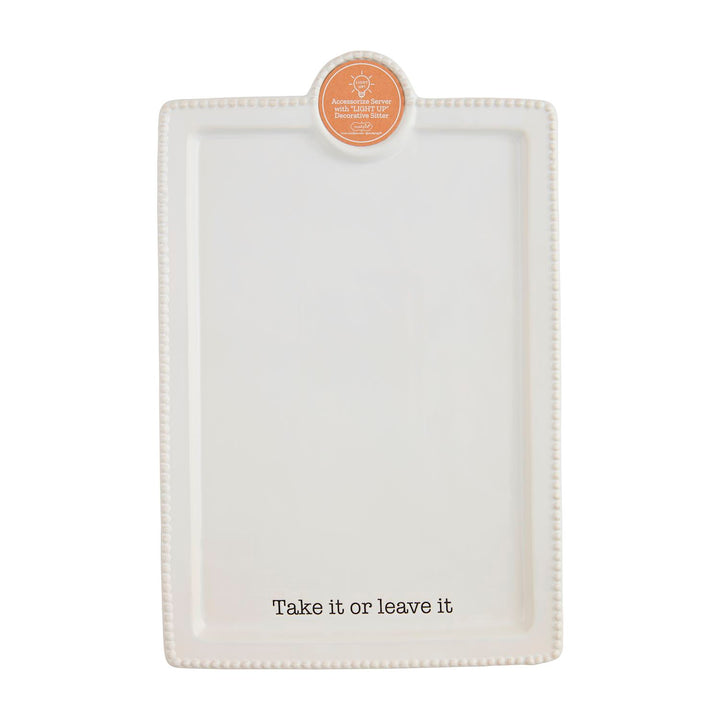 'Take It Or Leave It' Accessory Platter by Mud Pie