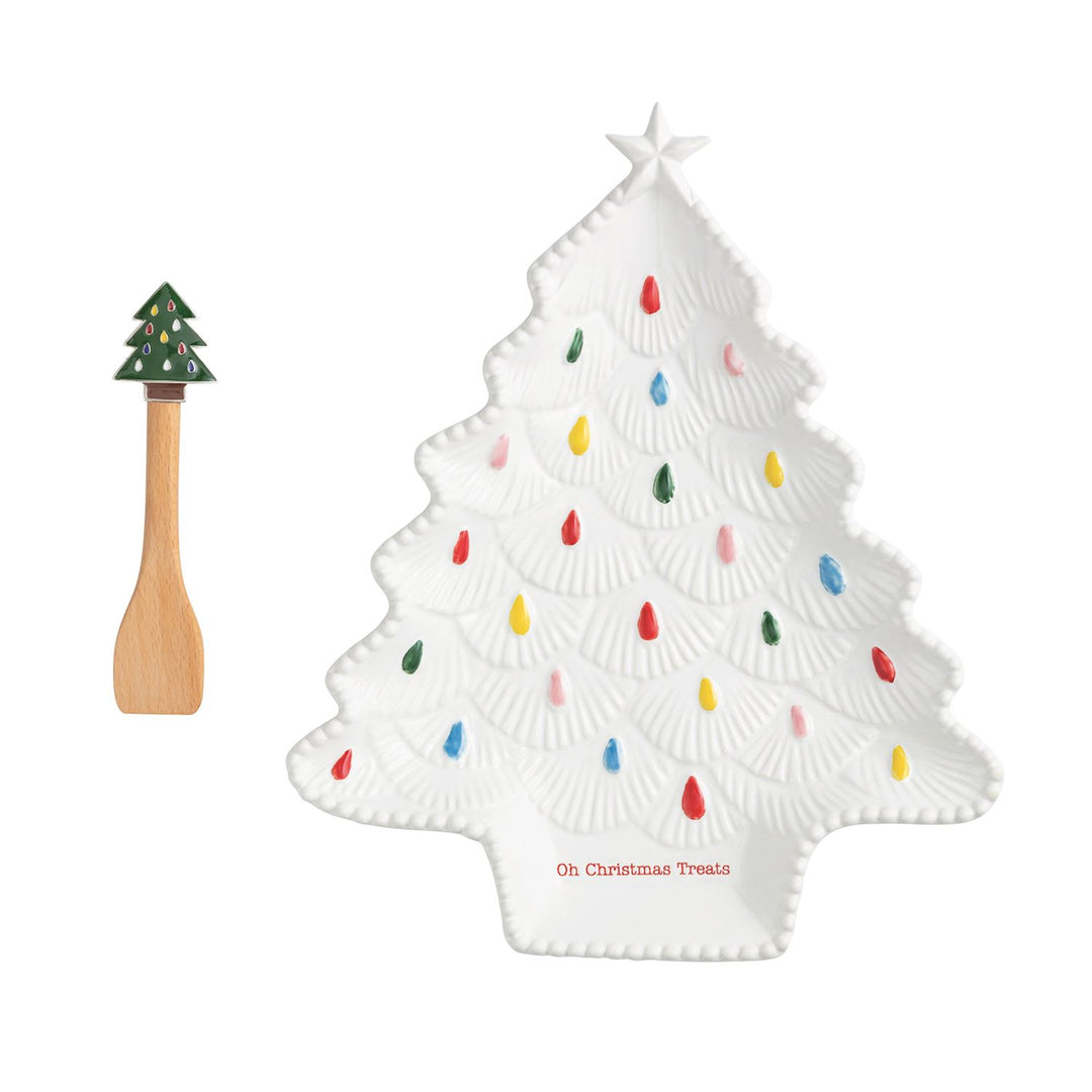 Christmas Tree Cookie Plate Set by Mud Pie