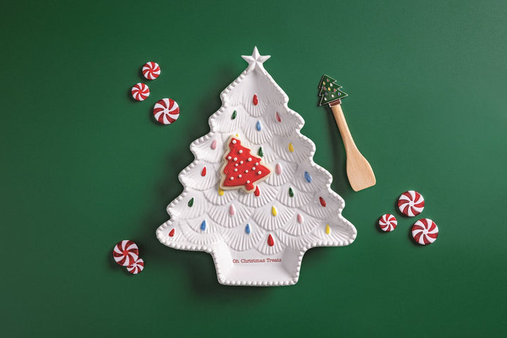 Christmas Tree Cookie Plate Set by Mud Pie