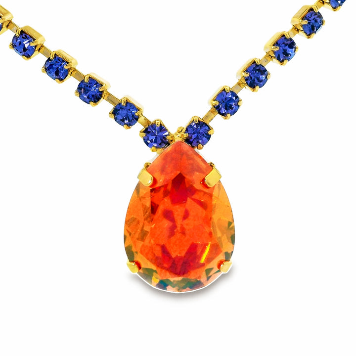 Bohemian Wonderland Milli Necklace - Tanzanite / Chilli Pepper