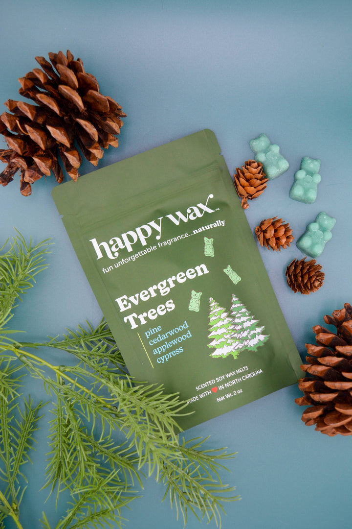 Happy Wax Soy Melts 2 Oz Bag - Evergreen Trees
