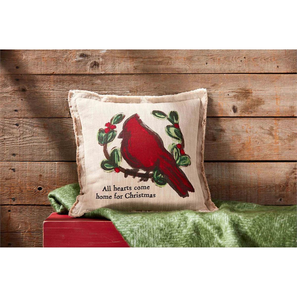 Christmas Cardinal Pillow by Mud Pie